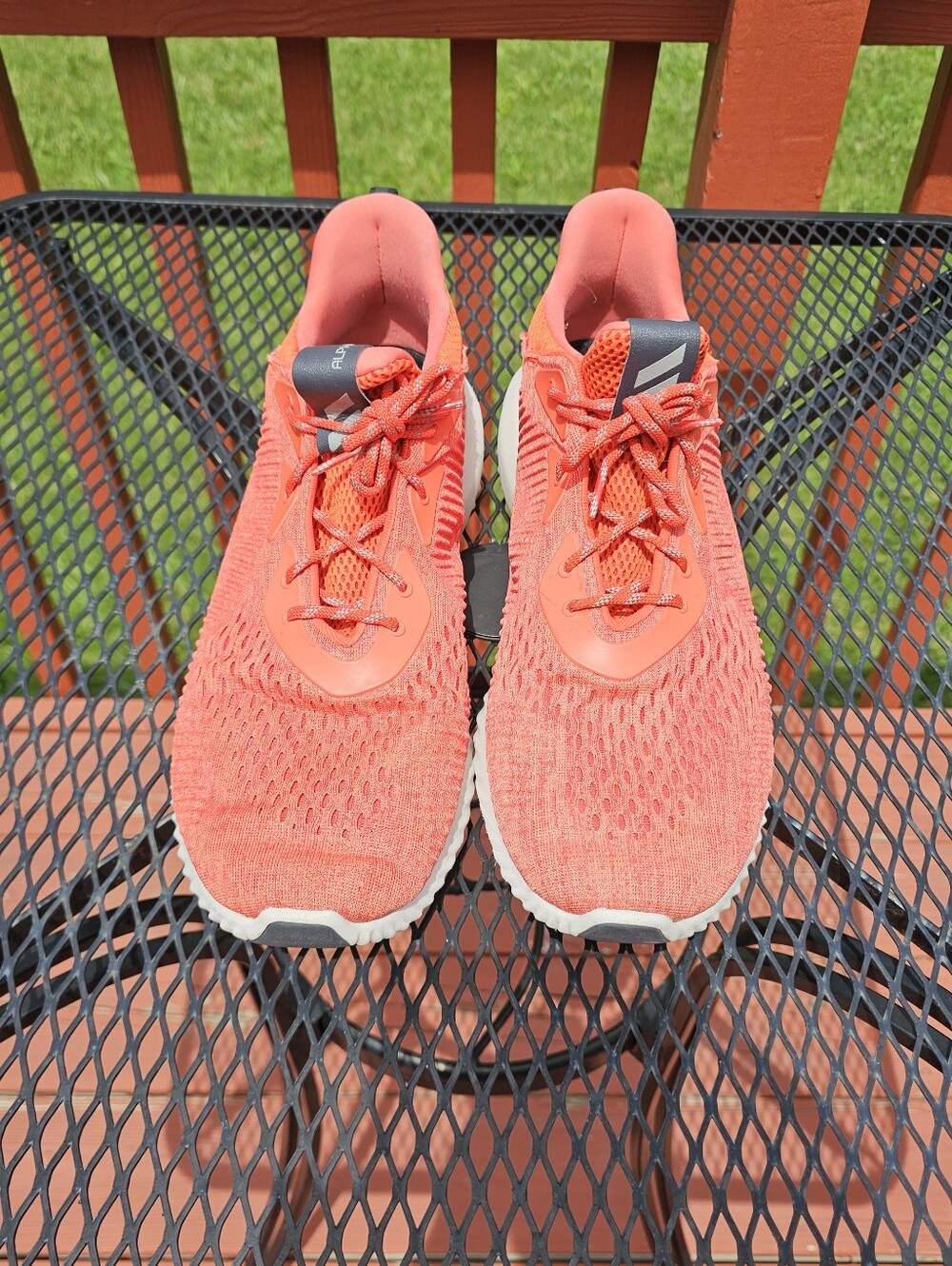 Adidas Running Shoes Mens 15 AlphaBounce EM Blaze Orange Breathable Lightweight